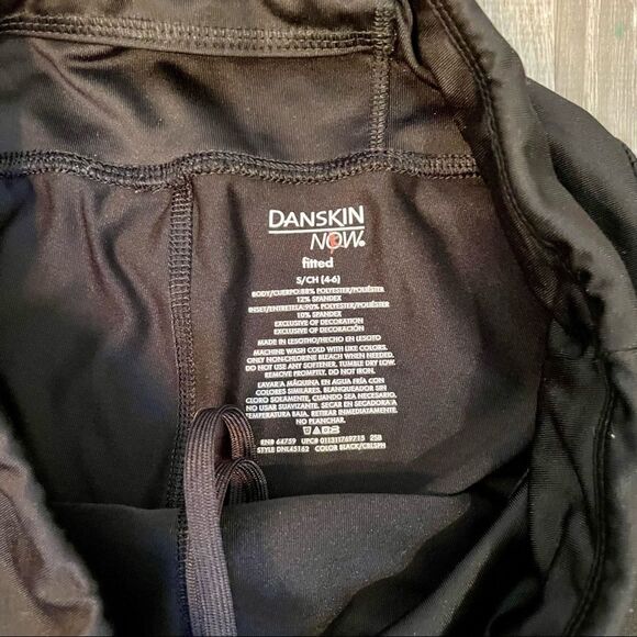 Danskin Black & Blue Colorblock Athletic Workout Fitted Leggings | Small | Great - Picture 4 of 4